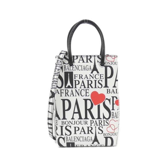 Balenciaga Bonjour Paris Shopping Phone Holder 593826 1BW5N Handbag